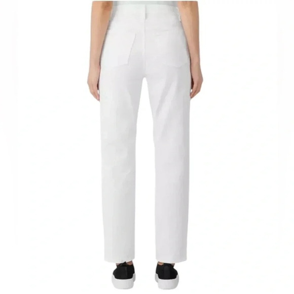 Eileen Fisher Midrise Slim Leg Jeans in White Size 8 Casual Stretch denim - Picture 4 of 12